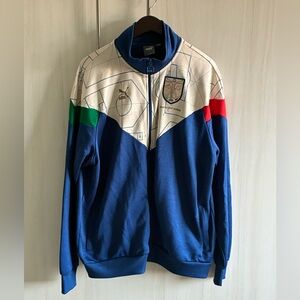 Men's Puma Italy Soccer Track Jacket Nato Pronto Football XL Quatre Cent Quinze